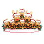 Personalized Reindeer Family of 8 with Banner Ornament