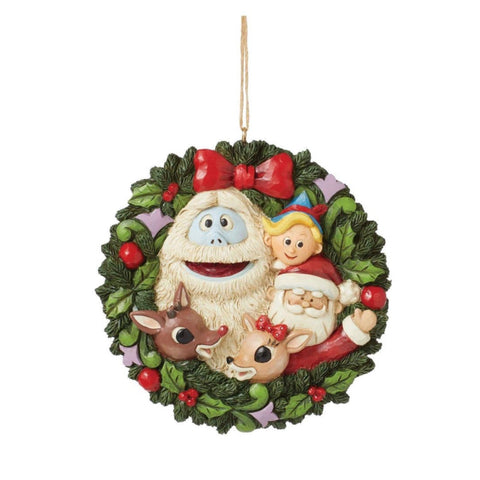 Rudolph Characters in Wreath Ornament - Jim Shore