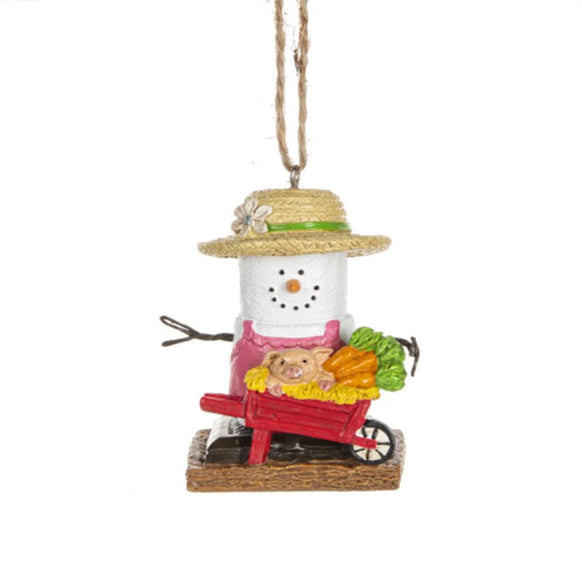 S'mores Girl Farmer Ornament