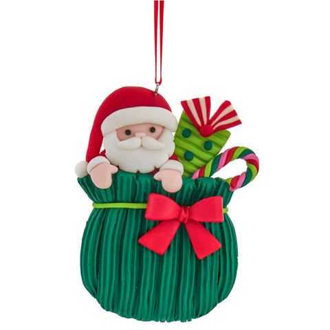 Santa Gift Bag Ornament