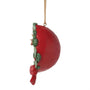 Santa and Deer Inside Wreath Ornament - Jim Shore -Side Of Ornament