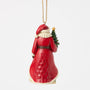 Santa with Tree with a deer on his cloak Ornament - Jim Shore