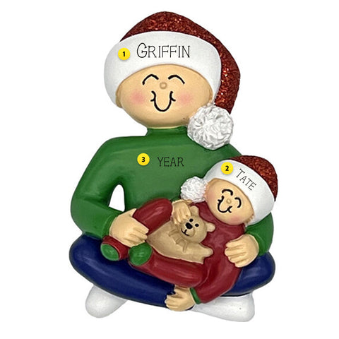 Personalized Siblings Ornament - Male