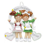 Ornament with two girls holding hands, labeled 'Best Friends', Can be personalized