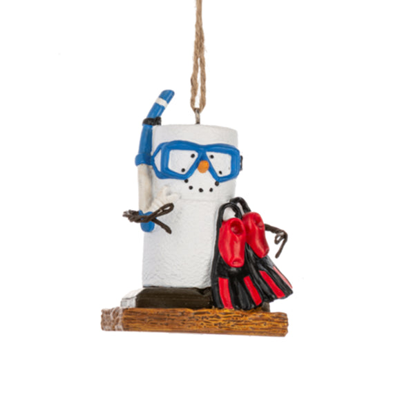 Smores Snorkeling Ornament MX191915