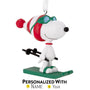 Personalized Snoopy Skiing Ornament