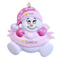 Personalized Baby Girl's 1st Christmas Snowbaby Ornament