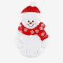 Personalized Snowman with Red Scarf Ornament