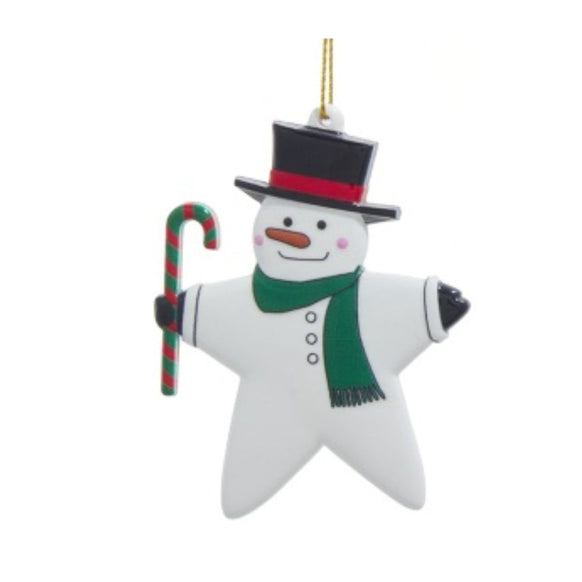Snowman Star Ornament