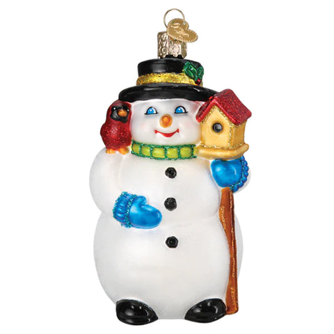 Snowman with Cardinal Ornament - Old World Christmas  24236