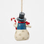 Snowman holding Candy Cane Ornament - Jim Shore