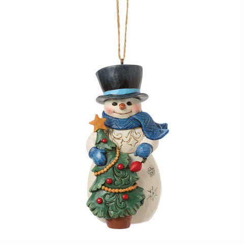 Snowman with Tree Ornament - Jim Shore