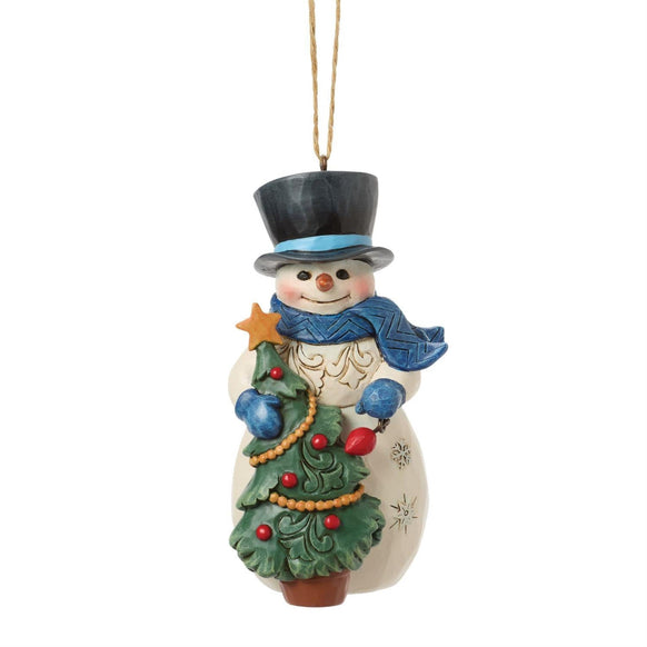 Snowman with Tree Ornament - Jim Shore