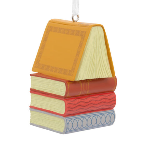 Personalized Stack of Books Ornament