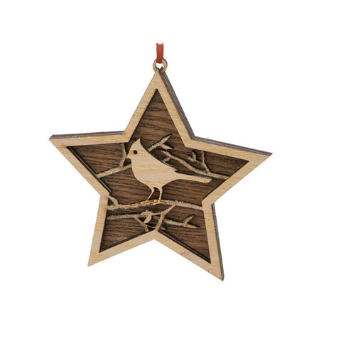 Star Cardinal Woodland Ornament