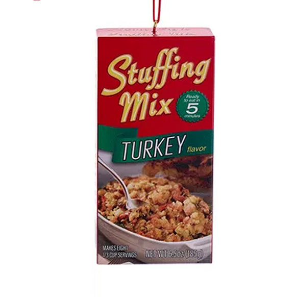 Boxed Stuffing Mix Ornament Turkey Flavored