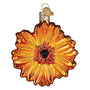 A Beautiful Golden Color Sunset Gerbera Daisy Ornament - Old World Christmas 