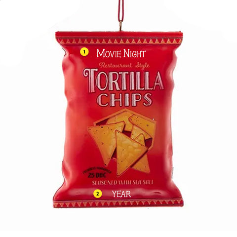 Personalized Tortilla Chips Snack Bag Ornament