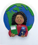 Personalized Traveler Ornament - Female, African American