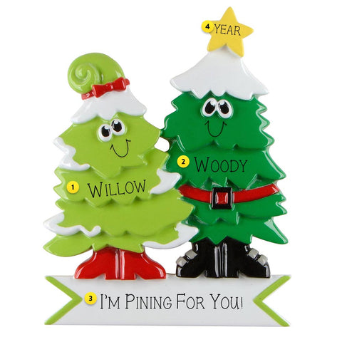 Personalized Christmas Tree Couple Ornament