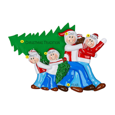 Tree Shopping Family of 4 Table Top Decoration