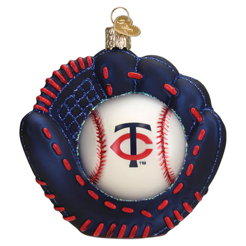 Minnesota Twins Baseball Mitt Ornament - Old World Christmas