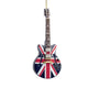 Union Jack flag electric guitar ornament with red, white, and navy British flag design