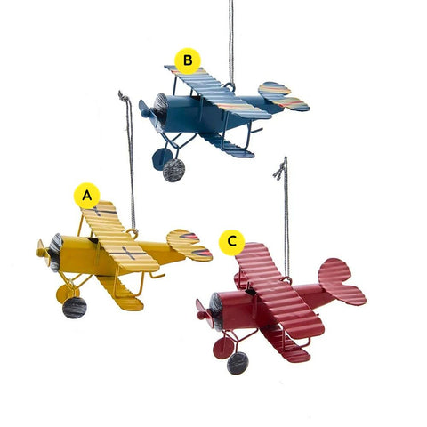 Vintage Biplane Ornaments