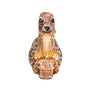 Vintage Glass deer ornament on a white background front view