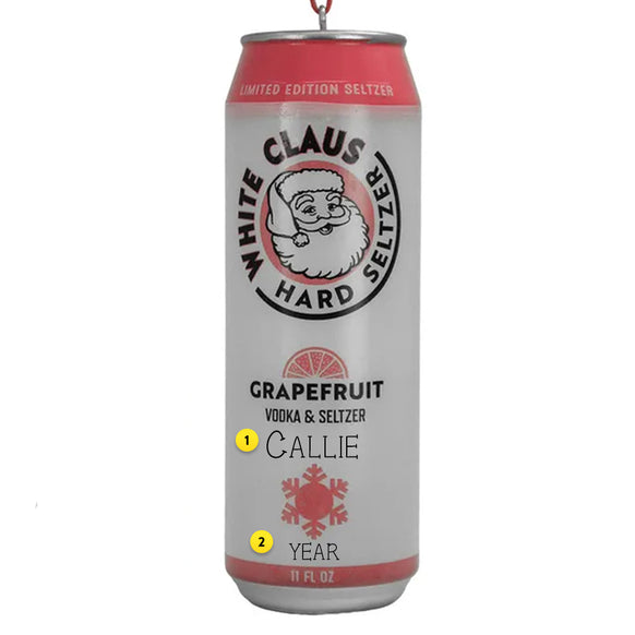 White Claus Hard Grapefruit Vodka & Seltzer can on a white background