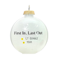 Personalized Fire Department Glass Ornament