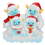 Personalized Yeti Family of 4 Ornament