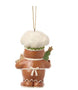 Back view of Jim Shore Gingerbread with Cookies Ornament showing the gingerbread character’s chef hat, apron bow, and cookie details.