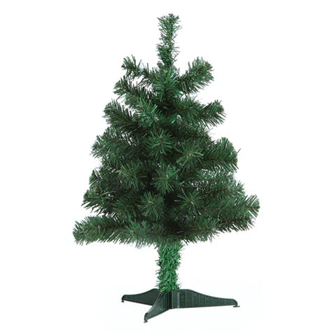 Old World Christmas Gumdrops 18" mini unlit Christmas tree with green branches, wrapped trunk, and sturdy base.