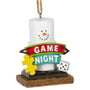 Original S'mores Ornament with Game Night banner yellow puzzle piece and dice