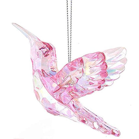 Pink Iridescent Hummingbird Ornament