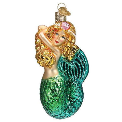 Old World Christmas Glass Mermaid Ornament.