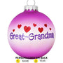 Personalized Great Grandma Ornament