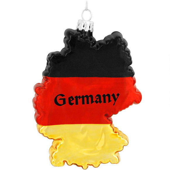 Personalized Germany Shape Glass Ornament