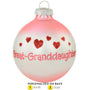 Personalized Great-Granddaughter Glass Ornament