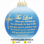 Personalized Benediction Cross Glass Ornament