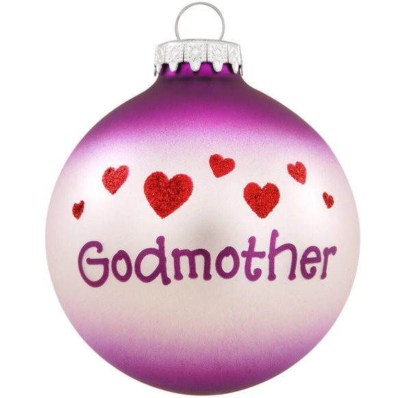 Godmother Glass Bulb Christmas Ornament