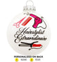 Personalized Hairstylist Extraordinaire Glass Ornament