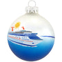 Cruise Ship on Water Glass Bulb Ornament