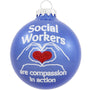 Social Workers Compassion Glass Christmas Ornament