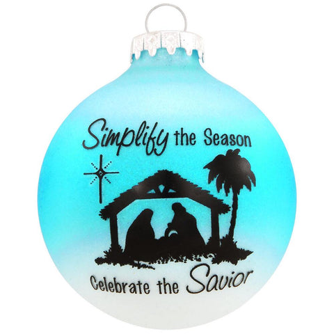 Simplify the Season Celebrate the Savior Blue Bulb 