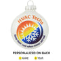 HVAC Technician Glass Christmas Ornament