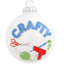 Personalized Crafty Glass Ornament