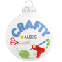 Personalized Crafty Glass Ornament