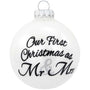 Our First Christmas as Mr. & Mrs. Christmas Tree Ornament
